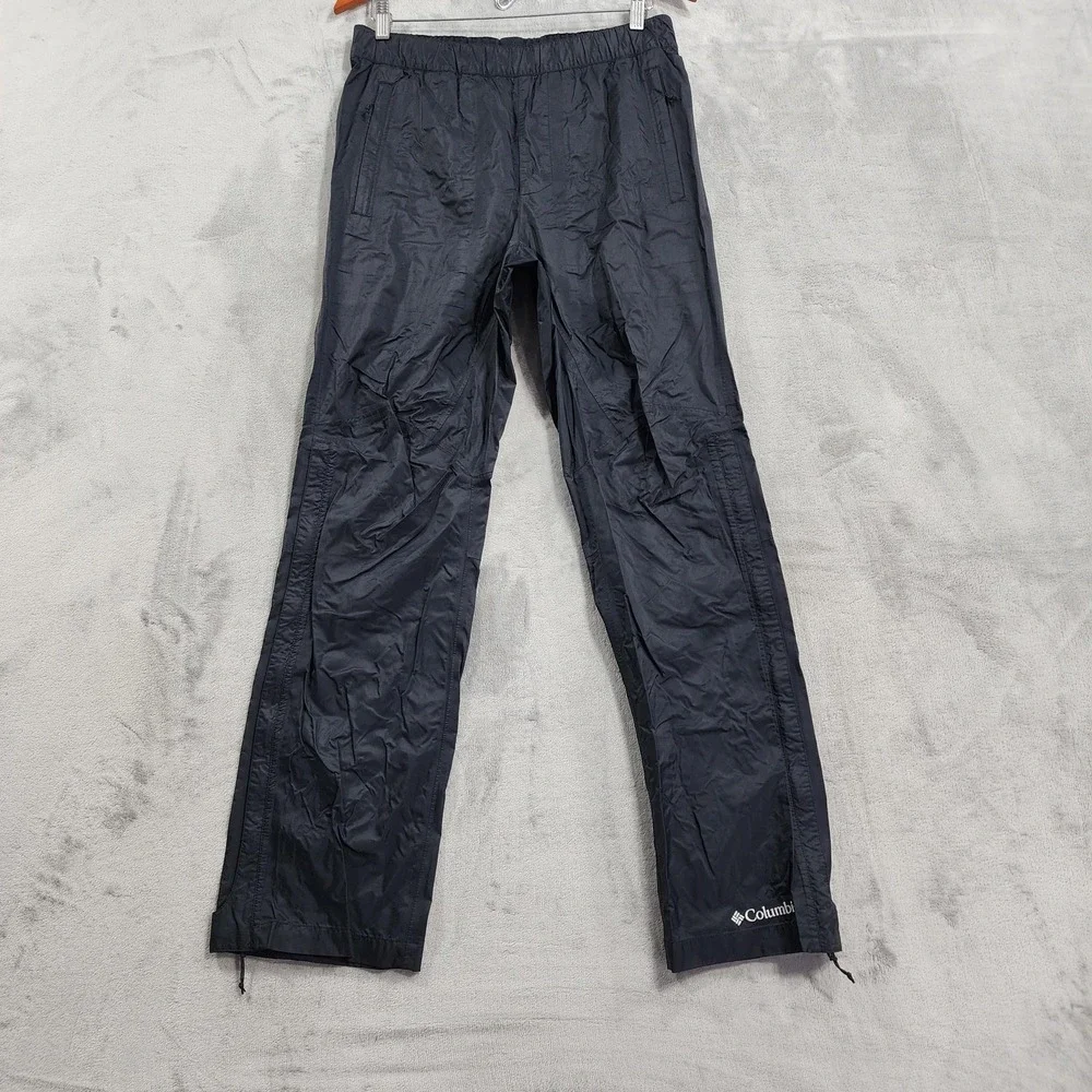 Columbia Pants Mens S Black Omni-Tech Zonal Shell Waterproof Lined Rain Outdoor
